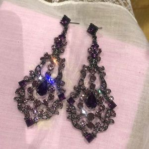 Pink crystal earrings